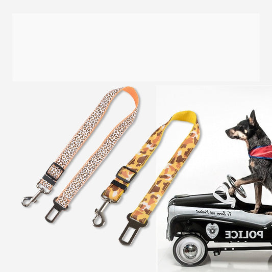 Adjustable pet dog cat seat belt