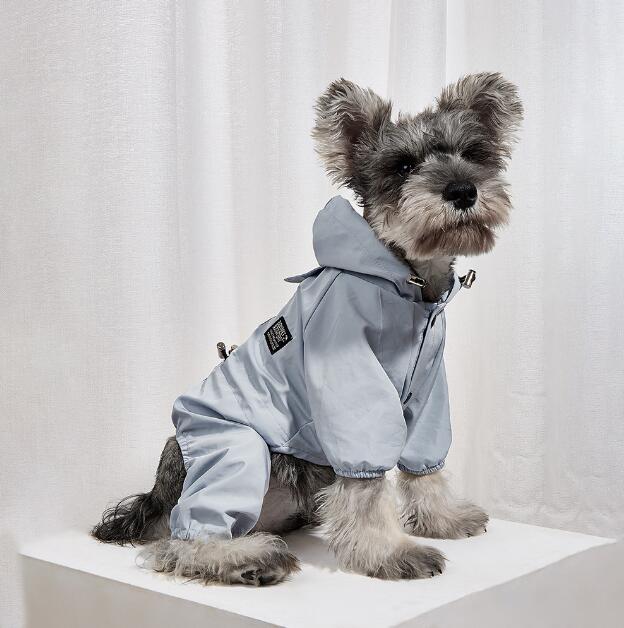 blue water proof rain coat for dog