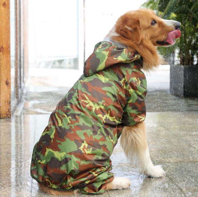 camouflage dog rain coat