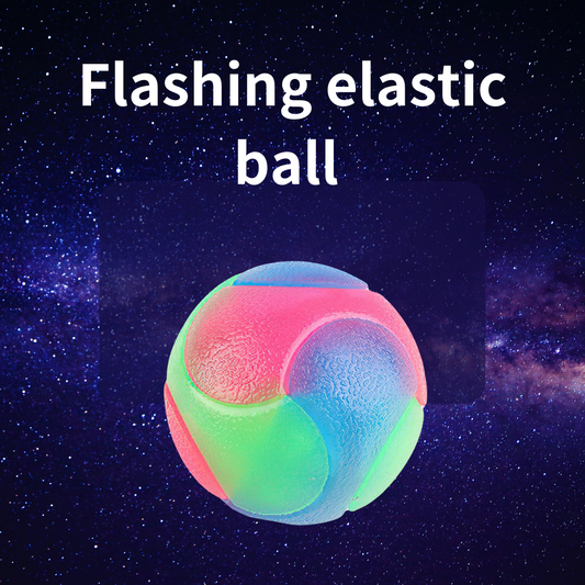 Flashing elastic ball